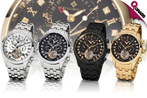 For QR875 Shine with Men’s Damascus Diamond Theorema Watches - Choose from 8 Brilliant Designs! (QR3494 Value)